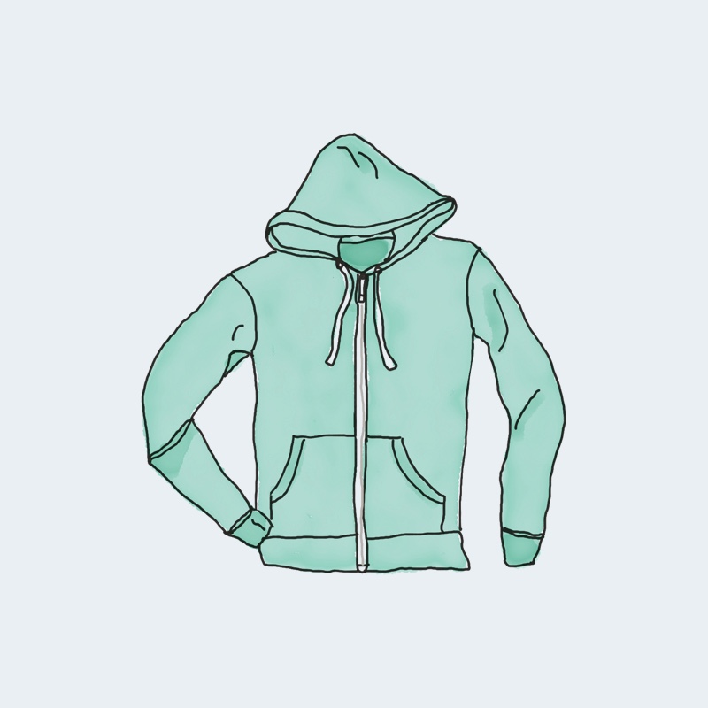 Hoodie with Zipper Hoodie mit Reißverschluss